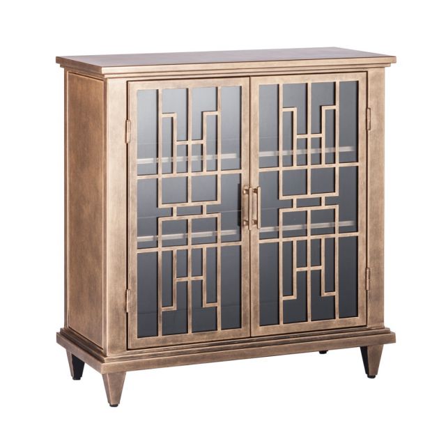 Buffet Iron Cabinet Storage - Brass Finish