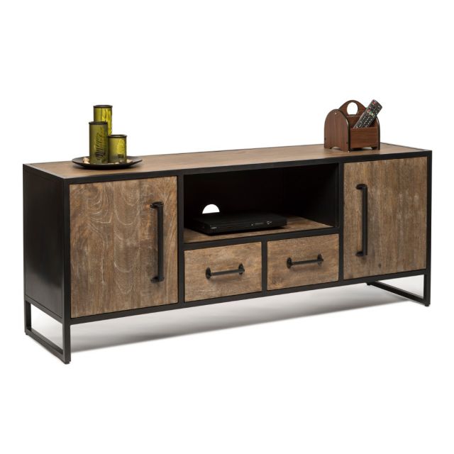 Entertainment Iron Wooden TV Unit 1.5m Media Cabinet 