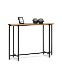 Contemporary Iron Hallway Console Table with Gold Top